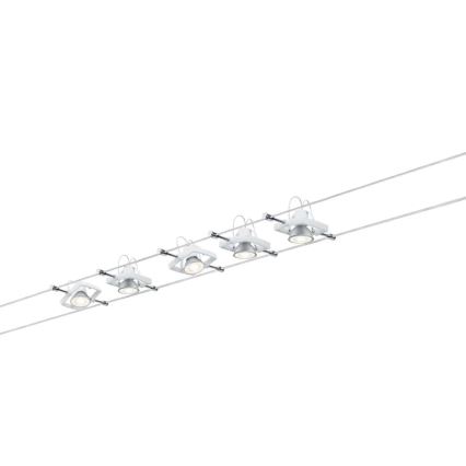 Paulmann 94149 - SET 5xGU5,3/10W Faretto per sistema di corde TECH 230V bianco