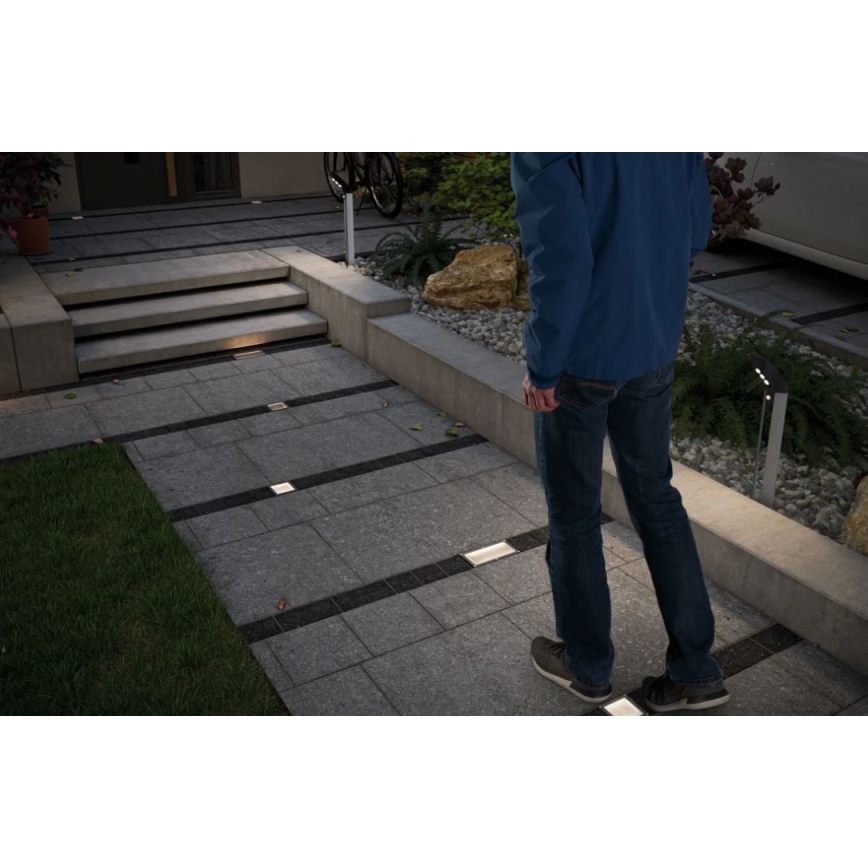 Paulmann 94238 - LED/0,7W IP67 Solar-Einfahrtsleuchte mit Sensor ARON 3,7V