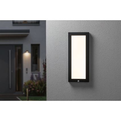 Paulmann 94256_1 - LED/10W IP44 Plafonnier extérieur avec détecteur 230V