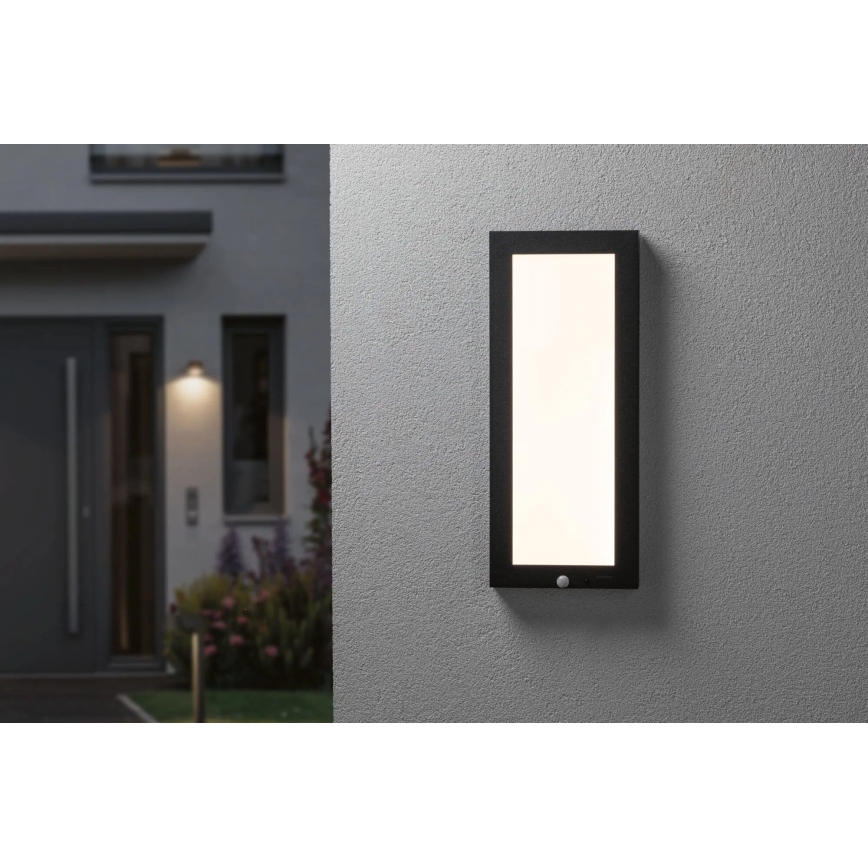 Paulmann 94256_1 - LED/10W IP44 Plafonnier extérieur avec détecteur 230V