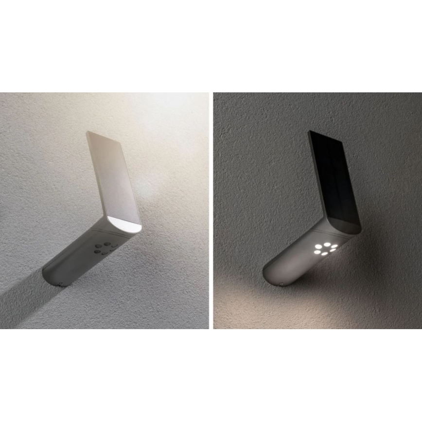 Paulmann 94261 - Applique LED/1,2W IP44 solare con sensore ILIAS 3,7V