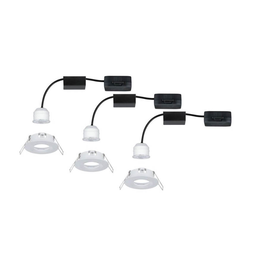 Paulmann 94299 - SET 3xLED/4W IP44 Badezimmer-Einbauleuchte NOVA 230V