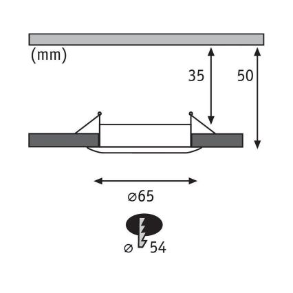 Paulmann 94304 - LED/4W IP44 Lampada da incasso per bagno COIN 230V