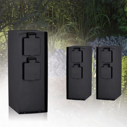Paulmann 94313 - Colonne de prises extérieur RIO 4Z SCHUKO 230V IP44