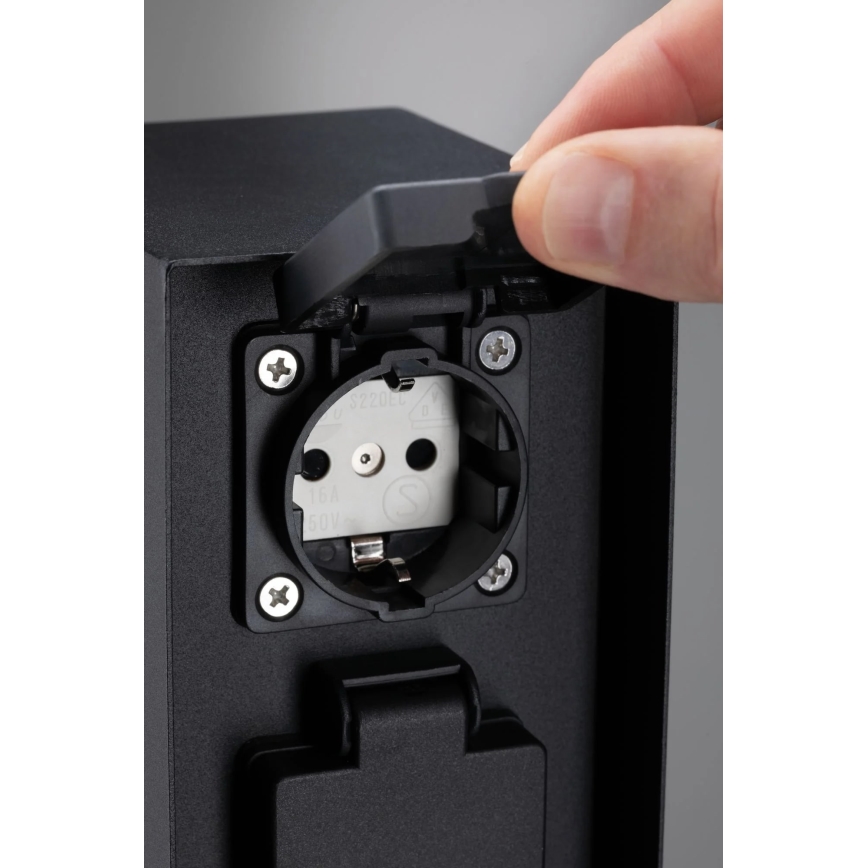Paulmann 94313 - Colonne de prises extérieur RIO 4Z SCHUKO 230V IP44