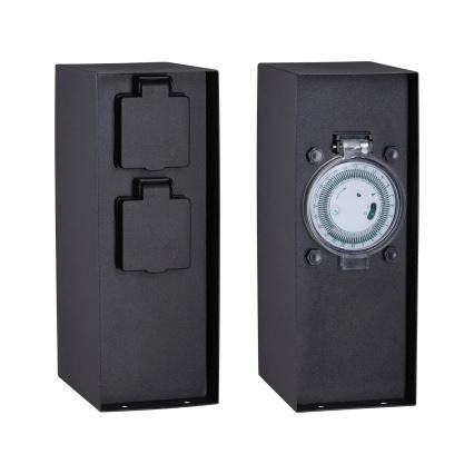 Paulmann 94314 - Colonna per prese da esterno con timer 2Z SCHUKO