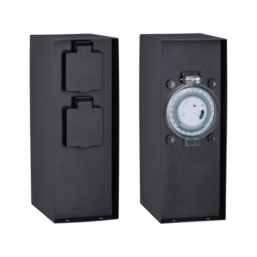 Paulmann 94314 - Colonna per prese da esterno con timer 2Z SCHUKO
