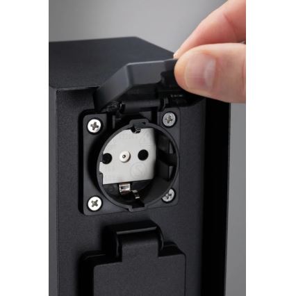 Paulmann 94314 - Colonna per prese da esterno con timer 2Z SCHUKO