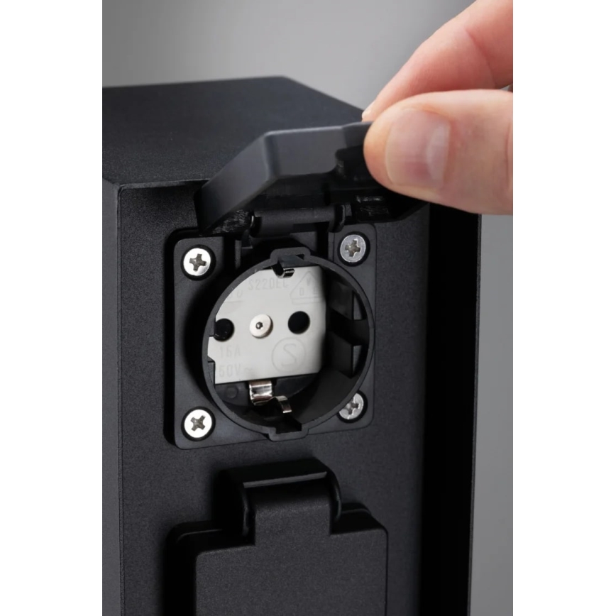 Paulmann 94314 - Colonna per prese da esterno con timer 2Z SCHUKO