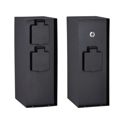 Paulmann 94315 -Colonne de prises extérieur avec détecteur crépusculaire RIO 3Z SCHUKO 230V IP44