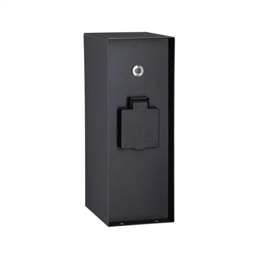 Paulmann 94315 -Colonne de prises extérieur avec détecteur crépusculaire RIO 3Z SCHUKO 230V IP44