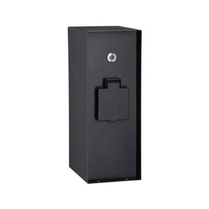 Paulmann 94315 - Outdoor-Steckdosensäule mit Dämmerungssensor RIO 3Z SCHUKO 230V IP44