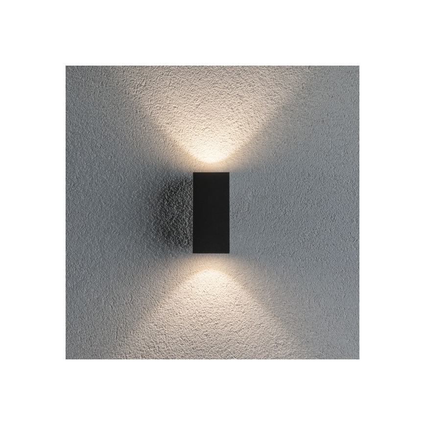 Paulmann 94328 - 2xLED/2,8W IP44 Außenwandleuchte FLAME 230V anthrazit