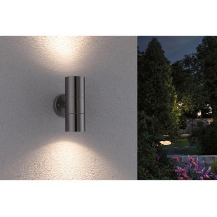 Paulmann 94331 - 2xGU10/10W IP44 Applique da esterno FLAME 230V