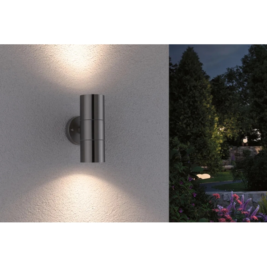Paulmann 94331 - 2xGU10/10W IP44 Outdoor-Wandleuchte FLAME 230V