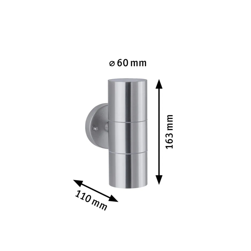 Paulmann 94331 - 2xGU10/10W IP44 Outdoor-Wandleuchte FLAME 230V