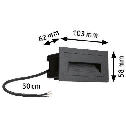 Paulmann 94383 - LED/4W IP44 Luce da esterno da incasso LONG 230V