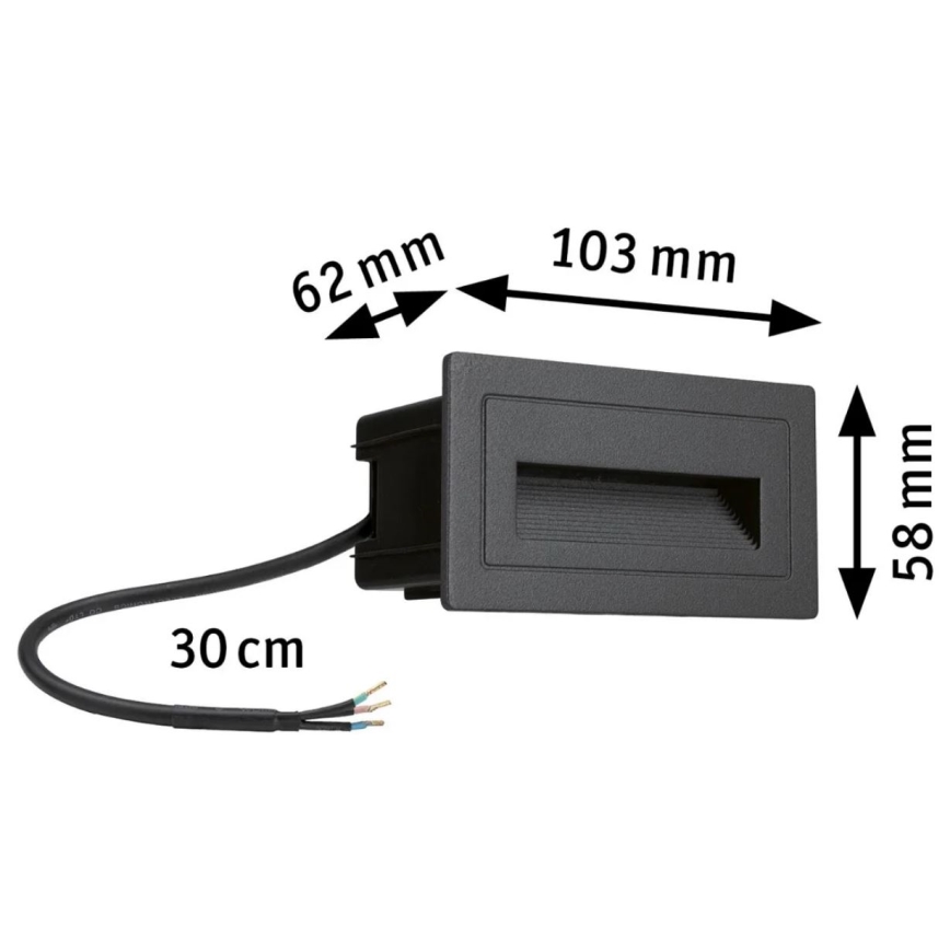 Paulmann 94383 - LED/4W IP44 Luce da esterno da incasso LONG 230V