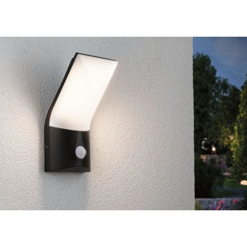Paulmann 94402 - LED/10W IP44 Außenwandleuchte mit Sensor ADYA 230V