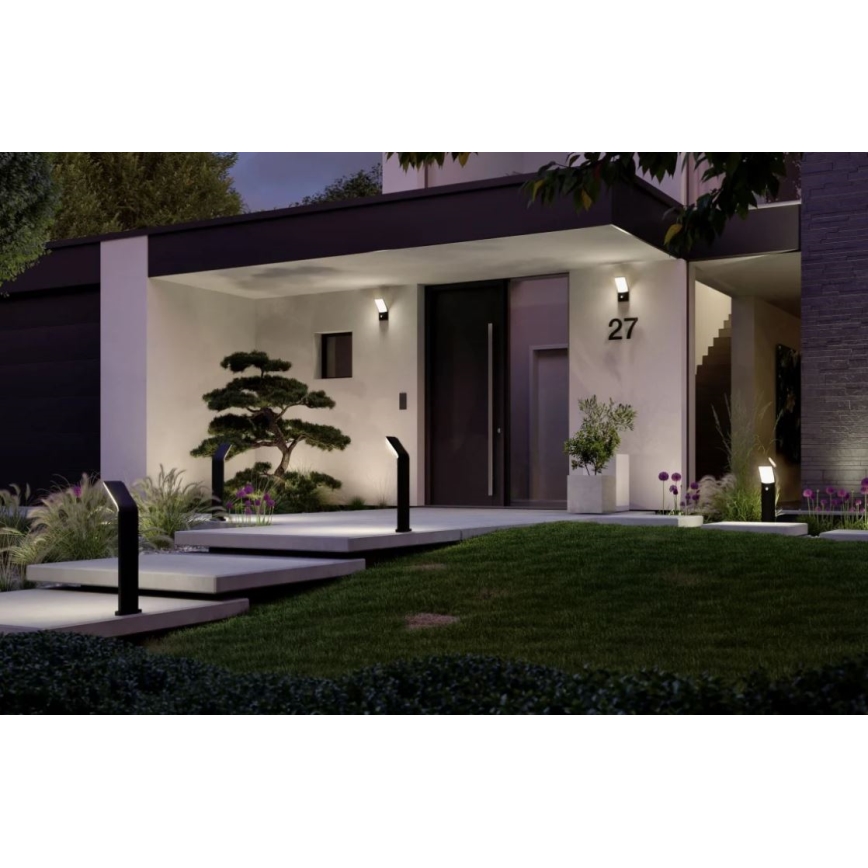 Paulmann 94403 - LED/10W IP44 Lampe d'extérieur avec détecteur ADYA 230V
