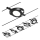 Paulmann 94418 - Set 5xLED/4,5W Sistema completo a cavo ROUNDMAC 230V nero