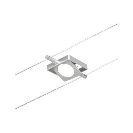 Paulmann 94420 - Ensemble de 5 LED 4,5 W, système complet de suspension sur câble MAC 230 V, chrome mat