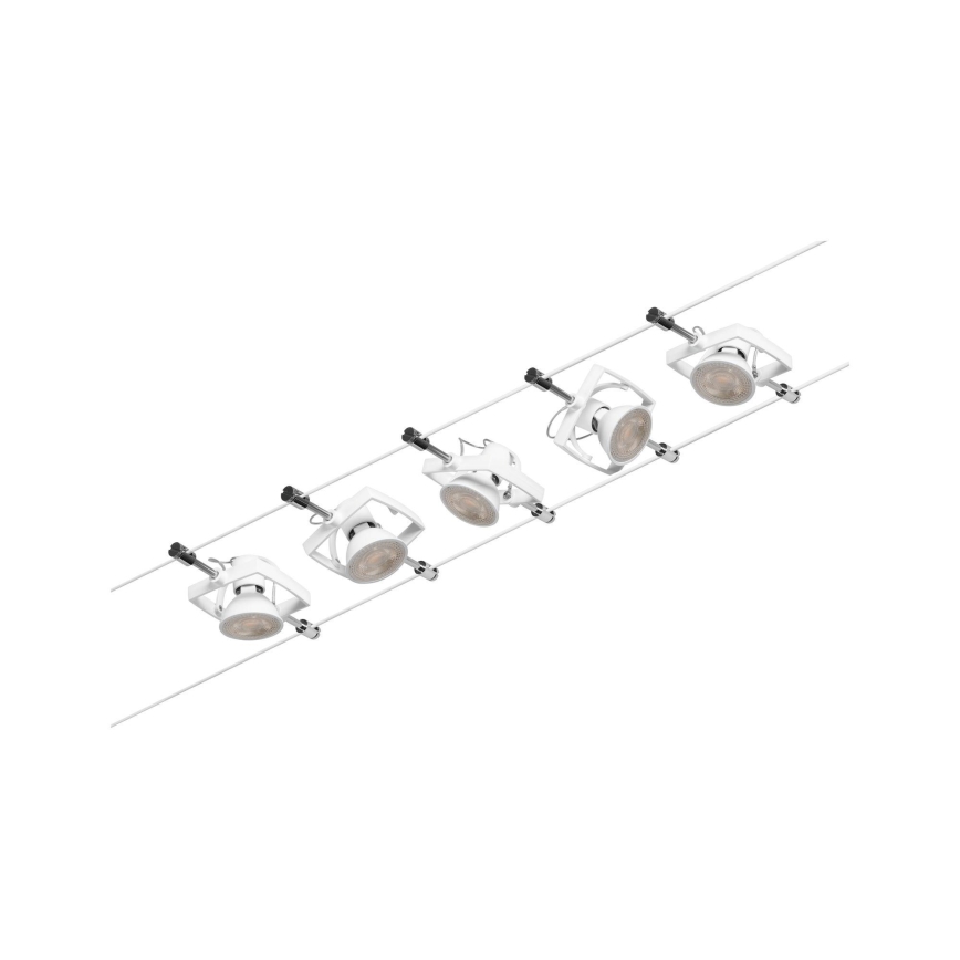 Paulmann 94432 - SET 5xGU5,3/10W Faretto per sistema a binario MAC 230V bianco