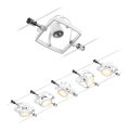 Paulmann 94432 - SET 5xGU5,3/10W Komplettes Seilsystem MAC 230V weiß