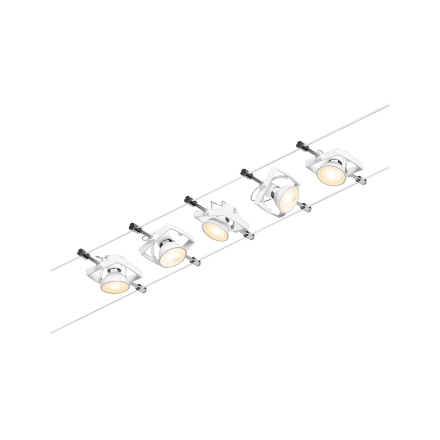 Paulmann 94432 - Set 5xGU5,3/10W Sistema completo a cavo MAC 230V bianco
