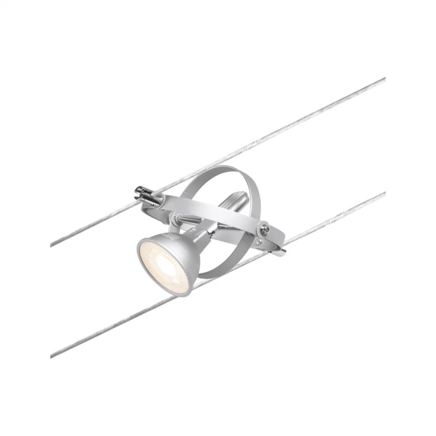Paulmann 94437 - Spot 1xGU5,3/10W pour système sur câble CARDAN 12V chrome mat