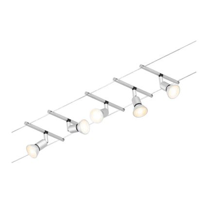 Paulmann 94442 - Kit 5x GU5,3/10W — système complet sur câble SALT 230V, chrome mat