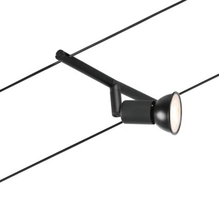 Paulmann 94446 - SET 5xGU5,3/10W Komplettes Seilsystem SALT 230V schwarz