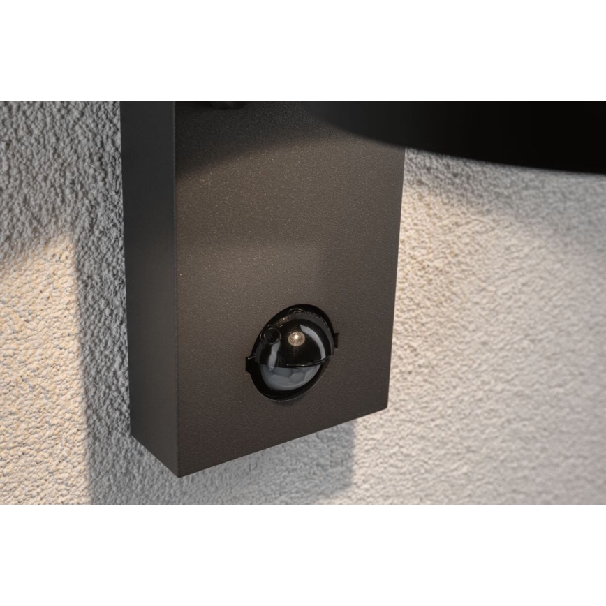 Paulmann 94453 - Applique murale d'extérieur avec détecteur LED/6W IP44 CAPEA 230V