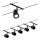 Paulmann 94469 - Kit complet 5xGU5,3/10W, système sur câble CUP 230V, noir