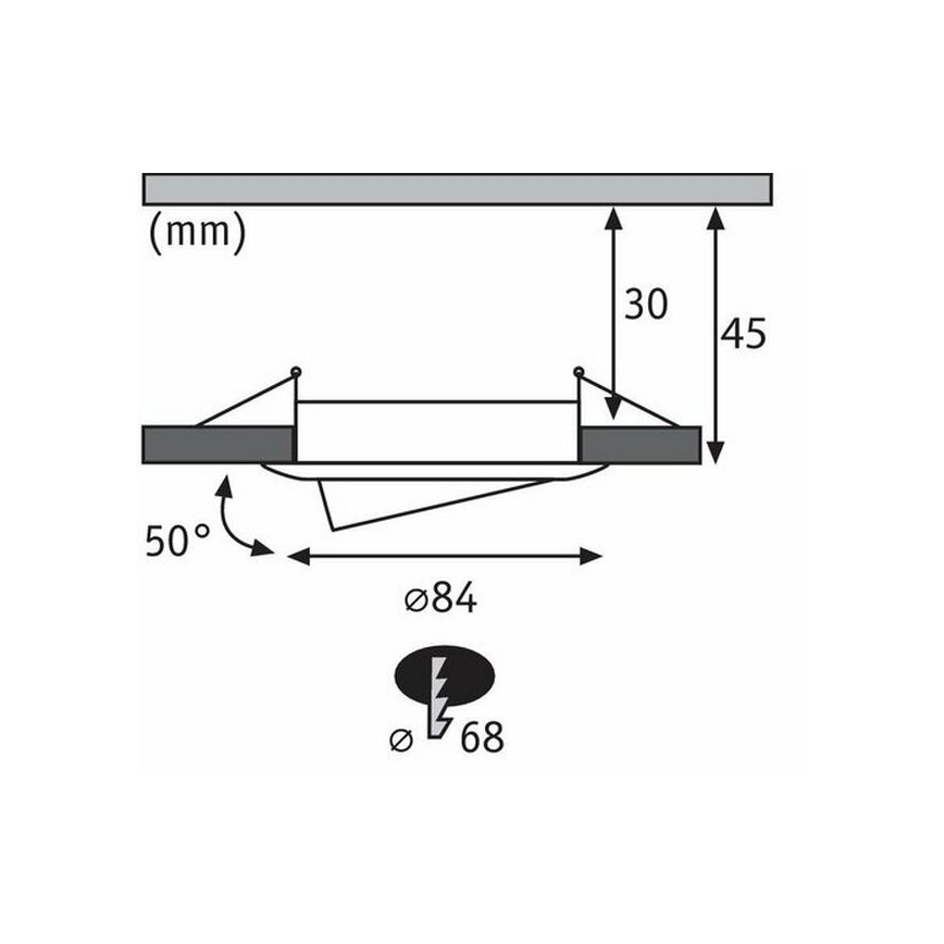 Paulmann 94471 - SET 3xLED/6W IP23 Lampada da incasso per bagno NOVA 230V