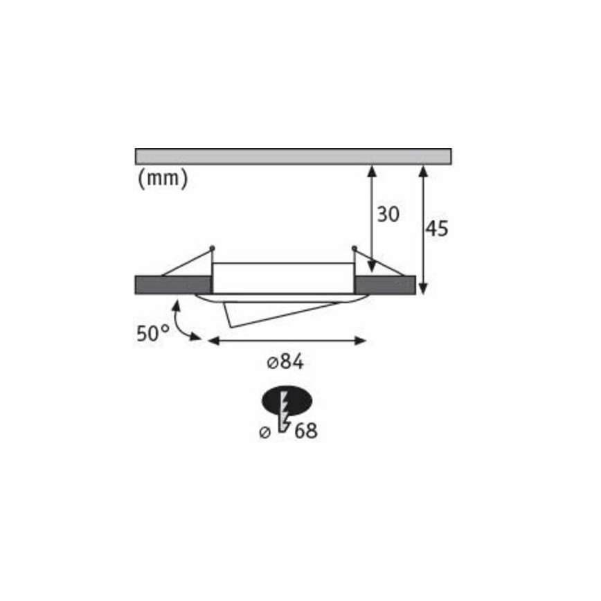 Paulmann 94472 - SET 3xLED/6W IP23 Faretto da incasso bagno dimmerabile NOVA 230V
