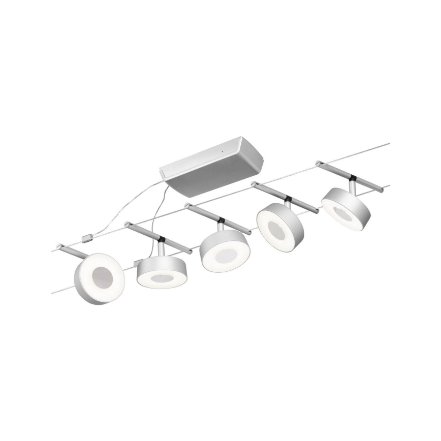 Paulmann 94475 - KIT 5x LED/5W Système complet sur câble CIRCLE 230V chrome mat