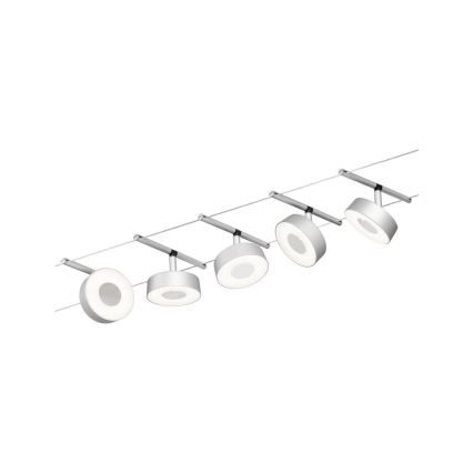 Paulmann 94475 - Set 5xLED/5W Komplettes Seilsystem CIRCLE 230V matt-chrom