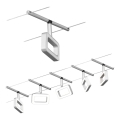Paulmann 94481 - Kit 5x LED da 4,8 W, sistema a cavo completo FRAME 230 V, cromo opaco