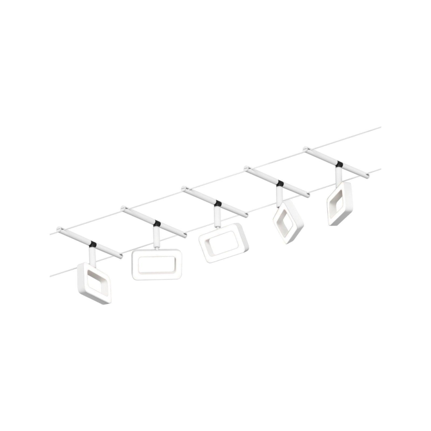 Paulmann 94483 - KIT 5xLED/4,8W Système sur câble complet FRAME 230V blanc