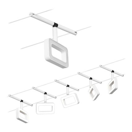 Paulmann 94483 - Set 5xLED/4,8W Komplettes Seilsystem FRAME 230V weiß