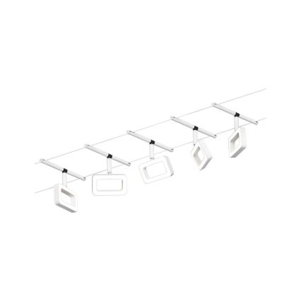 Paulmann 94483 - Set 5xLED/4,8W Komplettes Seilsystem FRAME 230V weiß