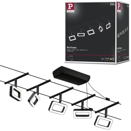 Paulmann 94485 - LOT 5xLED/4,8W Spot pour système de rail FRAME 230V noir