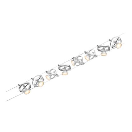 Paulmann 94490 - LOT 8xGU5,3/7,5W Spot pour système de rail CARDAN 230V chrome mat