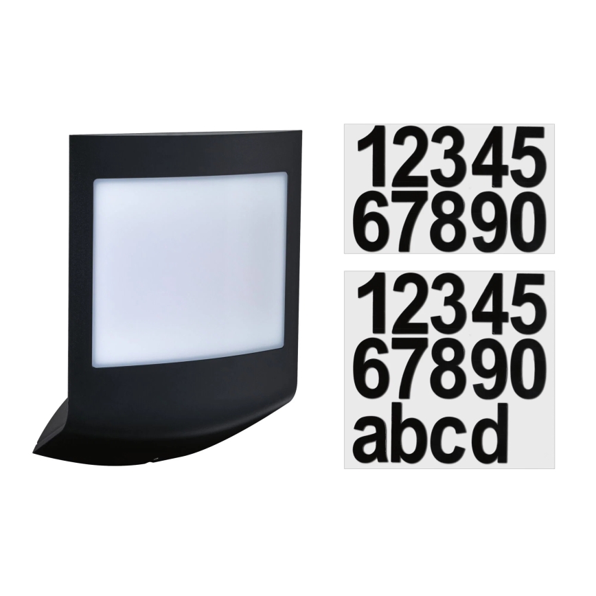 Paulmann 94513 - RGBW LED/8,2W IP44 Applique da esterno dimmerabile con sensore di movimento e sensore crepuscolare PADEA 230V antracite
