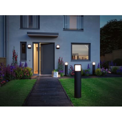 Paulmann 94514 - LED/8,5W IP44 Dimmbare Außenlampe mit Bewegungs- und Dämmerungssensor PADEA 230V Anthrazit