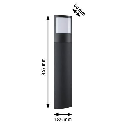 Paulmann 94515 - LED/8,5W IP44 Lampe d'extérieur dimmable avec détecteur de mouvement et détecteur crépusculaire PADEA 230V anthracite