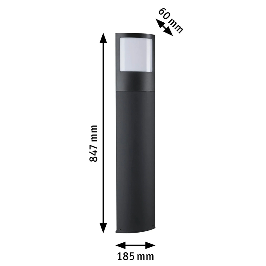 Paulmann 94515 - LED/8,5W IP44 Lampe d'extérieur dimmable avec détecteur de mouvement et détecteur crépusculaire PADEA 230V anthracite