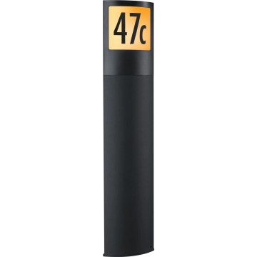 Paulmann 94515 - LED/8,5W IP44 Luminaire pour numéro de maison dimmable avec détecteur de mouvement et capteur crépusculaire PADEA 230V anthracite