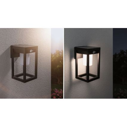 Paulmann 94572 -LED/5,5W IP44 Applique murale solaire avec détecteur MARISOL 3,7V